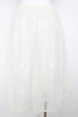 画像2: axes femme POETIQUE / お花刺繍チュールスカート M 生成り Y-26-07-13-130-AX-SK-SZ-ZY (2)