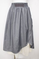 画像1: axes femme / スリット入りロングスカート M グレー Y-26-07-13-132-AX-SK-SZ-ZY (1)
