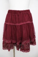 画像1: axes femme / ドットフロッキーチュールスカート M ワイン Y-26-07-13-133-AX-SK-SZ-ZY (1)