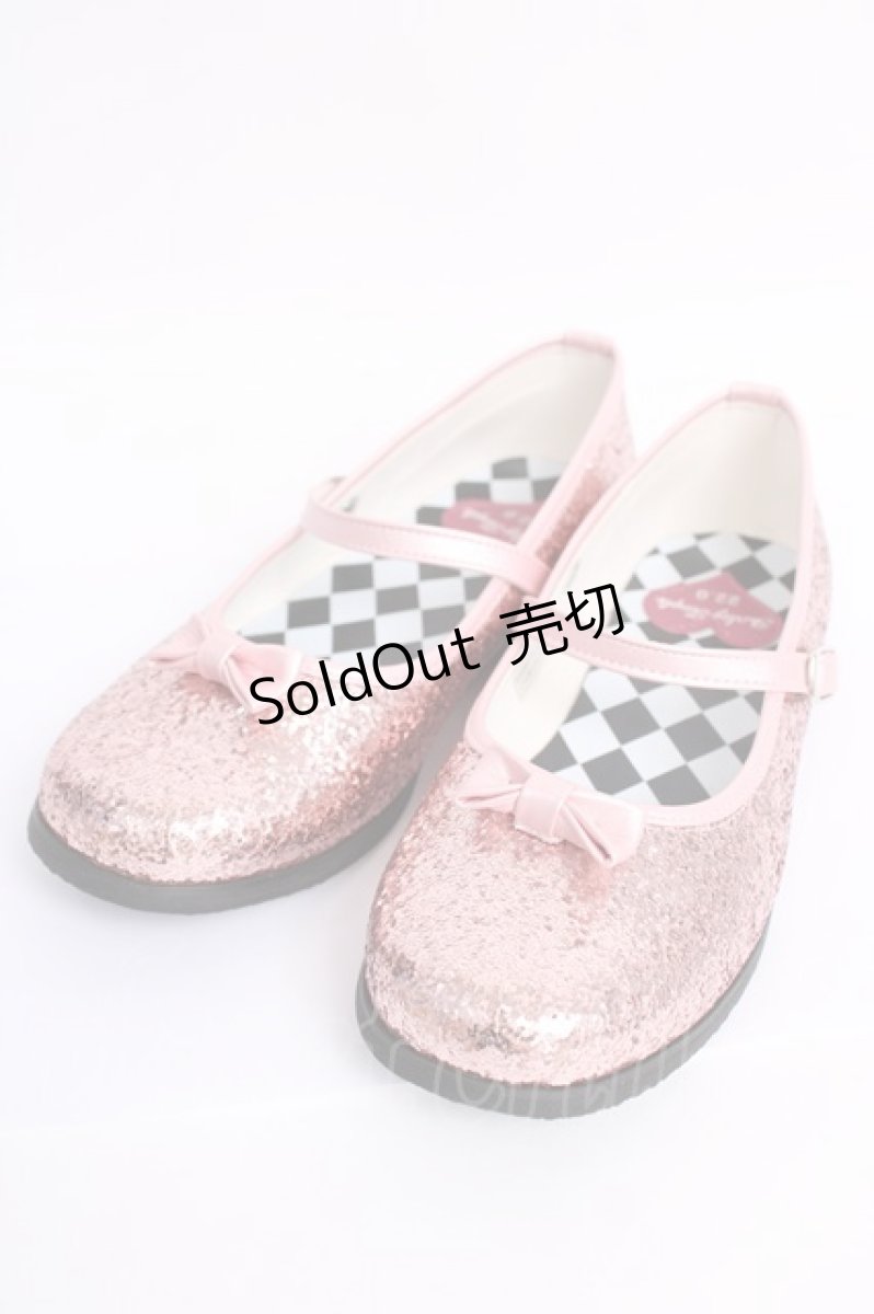 画像1: Shirley Temple / グリッターシューズ 22cm ピンク Y-26-07-15-040-ET-SH-SZ-ZY (1)