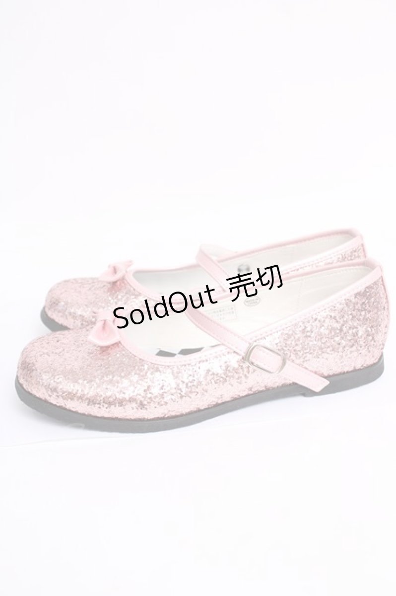 画像2: Shirley Temple / グリッターシューズ 22cm ピンク Y-26-07-15-040-ET-SH-SZ-ZY (2)