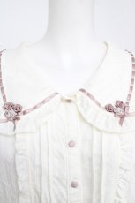画像3: axes femme POETIQUE / ローズデザインフリルブラウス  白 Y-26-07-15-053-AX-BL-SZ-ZY (3)