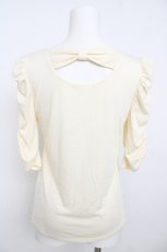 画像2: axes femme / バックリボンデザインカットソー  生成り Y-26-07-15-056-AX-TO-SZ-ZY (2)