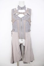 画像1: Ozz Croce / 刺繍入りロングベストワンピース  グレー Y-26-07-15-080-OO-OP-SZ-ZY (1)