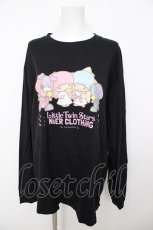 画像1: NieR Clothing / ユニセックスコットンロングカットソー【リトルツインスターズ×ONEくん×ちゃむちゃむ】 XL 黒 Y-26-07-15-098-PU-TO-SZ-ZY (1)