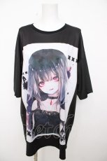 画像1: NieR Clothing / 擬人化プリントBIG Tシャツ F 黒 Y-26-07-15-102-PU-TS-SZ-ZY (1)