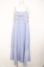 画像1: axes femme / ビッグレースリボンキャミワンピース  サックス Y-26-07-15-110-AX-OP-SZ-ZY (1)
