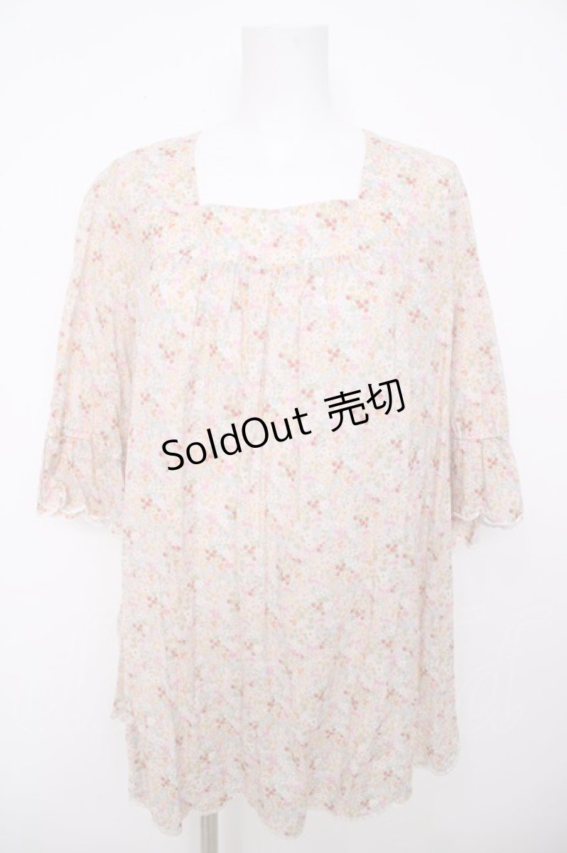 画像1: Franche Lippee / 小花柄チュニック  ピンク Y-26-07-15-122-LO-OP-SZ-ZY (1)