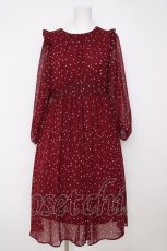 画像1: F i.n.t / 星柄シフォンマキシワンピース F ワイン Y-26-07-15-127-CA-OP-SZ-ZY (1)