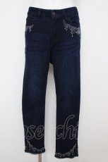 画像1: axes femme / シャンデリア刺繍デニムパンツ M ブルー Y-26-07-15-135-AX-PA-SZ-ZY (1)