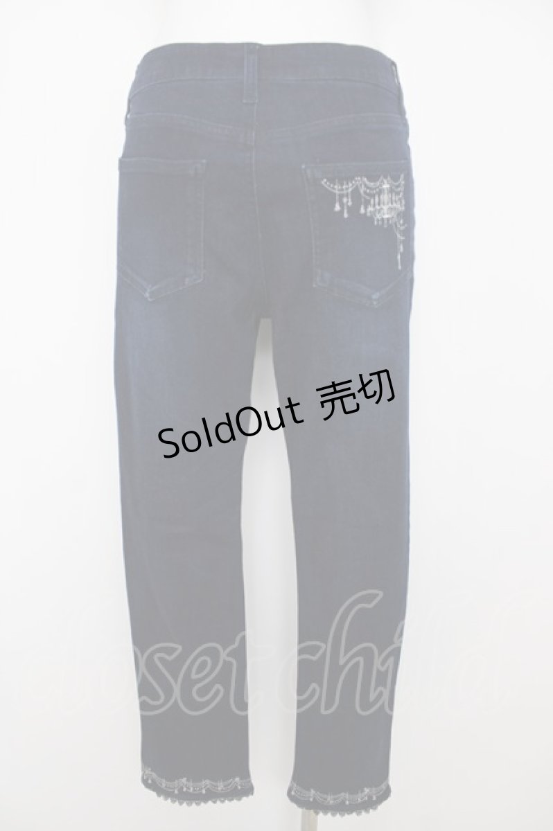 画像2: axes femme / シャンデリア刺繍デニムパンツ M ブルー Y-26-07-15-135-AX-PA-SZ-ZI (2)