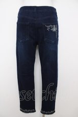 画像2: axes femme / シャンデリア刺繍デニムパンツ M ブルー Y-26-07-15-135-AX-PA-SZ-ZY (2)