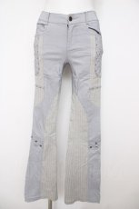 画像1: Ozz Croce / ポケット刺繍フレアパンツ  グレー Y-26-07-15-146-OO-PA-SZ-ZY (1)
