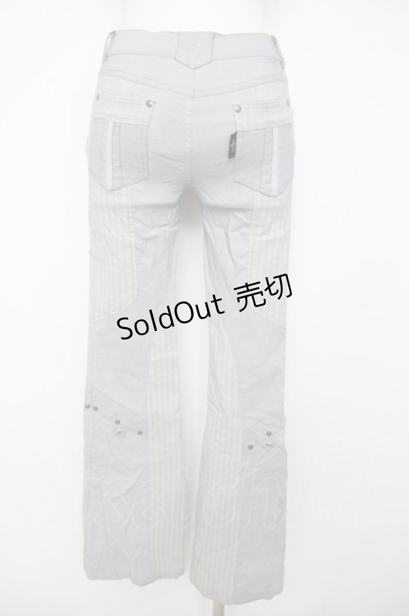 画像2: Ozz Croce / ポケット刺繍フレアパンツ  グレー Y-26-07-15-146-OO-PA-SZ-ZY (2)
