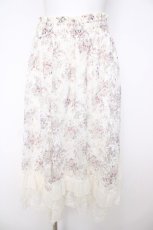 画像1: axes femme / フローラルレースイレヘムスカート  ピンク Y-26-07-15-153-AX-SK-SZ-ZY (1)
