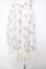 画像2: axes femme / フローラルレースイレヘムスカート  ピンク Y-26-07-15-153-AX-SK-SZ-ZY (2)