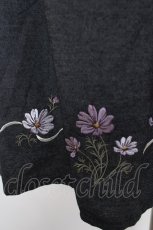 画像3: axes femme / コスモス刺繍デニムスカート  黒 Y-26-07-15-156-AX-OP-SZ-ZY (3)