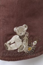 画像3: PINK HOUSE / くま刺繍デニムスカート  ブラウン Y-26-07-15-157-LO-SK-SZ-ZY (3)