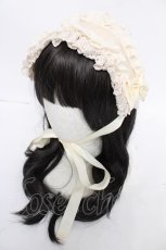 画像1: ATELIER PIERROT / レースフリルヘッドドレス  アイボリー Y-26-07-15-020-EL-AC-SZ-ZY (1)