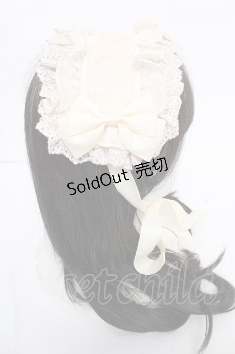 画像3: ATELIER PIERROT / レースフリルヘッドドレス  アイボリー Y-26-07-15-020-EL-AC-SZ-ZY (3)
