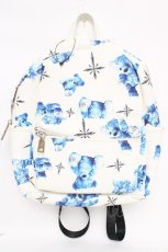画像1: TRAVAS TOKYO / PU Back Pack［Small］/くまプリント総柄バックパック  ホワイト Y-26-07-15-029-PU-BG-SZ-ZY (1)