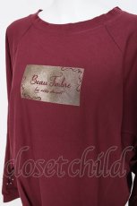 画像3: axes femme / アソートロゴドルマンTシャツ F ワイン Y-26-07-16-034-AX-TS-SZ-ZY (3)