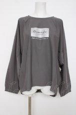 画像1: axes femme / アソートロゴドルマンTシャツ F チャコール Y-26-07-16-037-AX-TS-SZ-ZY (1)