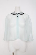 画像1: MILK / フロスティ ケープ  サックス×ドット Y-26-07-16-050-ML-TO-SZ-ZY (1)