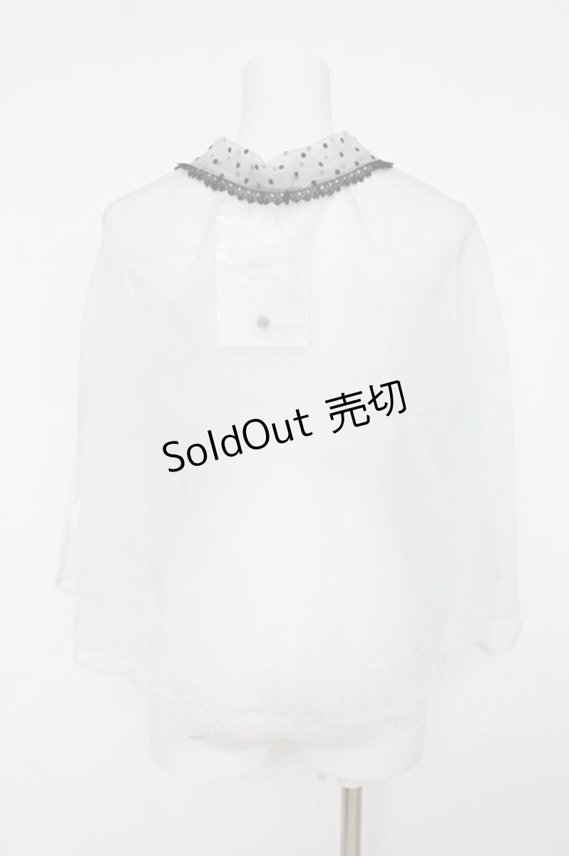 画像2: MILK / フロスティ ケープ  サックス×ドット Y-26-07-16-050-ML-TO-SZ-ZY (2)