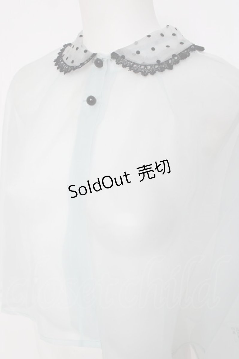 画像3: MILK / フロスティ ケープ  サックス×ドット Y-26-07-16-050-ML-TO-SZ-ZY (3)