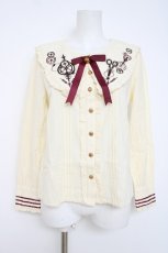 画像1: Amavel / BIG衿歯車刺繍入りブラウス  生成り Y-26-07-16-053-CA-BL-SZ-ZY (1)