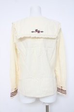 画像2: Amavel / BIG衿歯車刺繍入りブラウス  生成り Y-26-07-16-053-CA-BL-SZ-ZY (2)