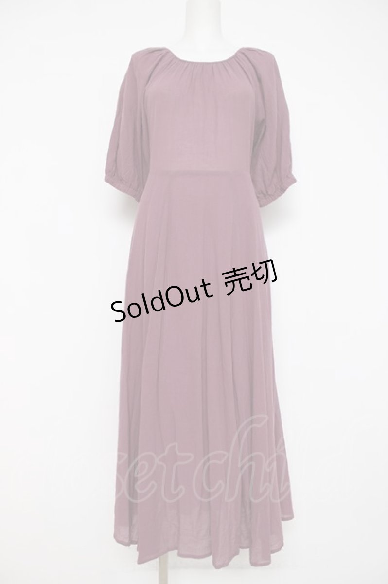 画像1: axes femme POETIQUE / バックレースアップワンピース M パープル Y-26-07-16-057-AX-OP-SZ-ZT764 (1)