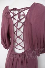 画像3: axes femme POETIQUE / バックレースアップワンピース M パープル Y-26-07-16-057-AX-OP-SZ-ZY (3)