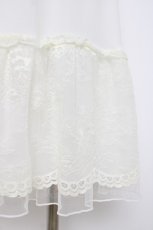 画像3: axes femme / 繊細レースミディ丈ペチスカート M 白 Y-26-07-16-074-AX-SK-SZ-ZY (3)