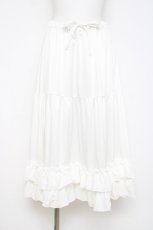 画像1: axes femme kawaii / ミディフリルペチスカート M 白 Y-26-07-16-075-AX-SK-SZ-ZY (1)