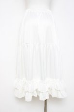 画像2: axes femme kawaii / ミディフリルペチスカート M 白 Y-26-07-16-075-AX-SK-SZ-ZY (2)
