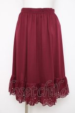 画像1: axes femme / レース重ねペチスカート M ワイン Y-26-07-16-086-AX-SK-SZ-ZY (1)