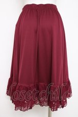 画像2: axes femme / レース重ねペチスカート M ワイン Y-26-07-16-086-AX-SK-SZ-ZY (2)
