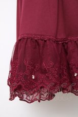 画像3: axes femme / レース重ねペチスカート M ワイン Y-26-07-16-086-AX-SK-SZ-ZY (3)