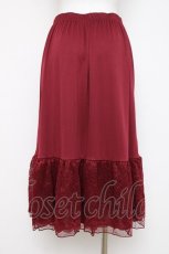 画像2: axes femme / フラワーレースミディペチスカート F ワイン Y-26-07-16-087-AX-SK-SZ-ZY (2)
