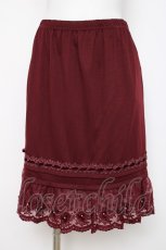 画像1: axes femme / 起毛レースペチスカート M ワイン Y-26-07-16-088-AX-SK-SZ-ZY (1)