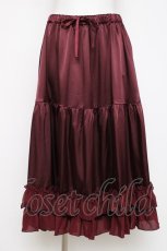 画像1: axes femme kawaii / ミディフリルペチスカート M ワイン Y-26-07-16-089-AX-SK-SZ-ZY (1)