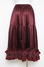 画像2: axes femme kawaii / ミディフリルペチスカート M ワイン Y-26-07-16-089-AX-SK-SZ-ZY (2)