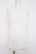 画像1: axes femme / 3WAY総レースタンクトップ F 白 Y-26-07-16-010-AX-TO-SZ-ZY (1)