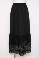 画像1: axes femme / 繊細刺繍レースペチスカート F 黒 Y-26-07-16-102-AX-SK-SZ-ZY (1)