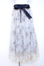 画像1: axes femme / sajouプリントレーススカート  サックス Y-26-07-16-106-AX-SK-SZ-ZY (1)