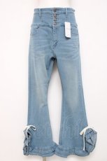 画像1: axes femme / フリルハイウエストデニムパンツ L ブリーチ Y-26-07-16-123-AX-PA-SZ-ZY (1)