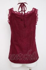画像2: axes femme / 3WAY総レースタンクトップ F ワイン Y-26-07-16-013-AX-TO-SZ-ZY (2)