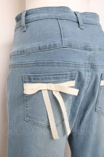 画像3: axes femme / フリルハイウエストデニムパンツ L ブリーチ Y-26-07-16-123-AX-PA-SZ-ZY (3)